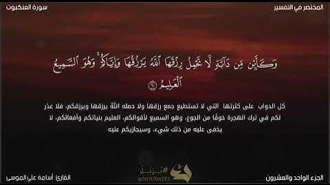 ما تيسر من سورة العنكبوت القارئ أسامة علي الموسى