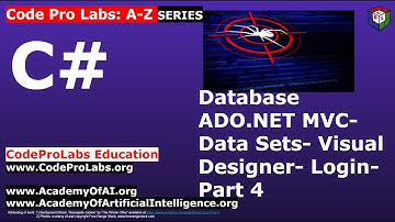 C# - Database ADO.NET MVC- Data Sets- Visual Designer- Login- Part 4