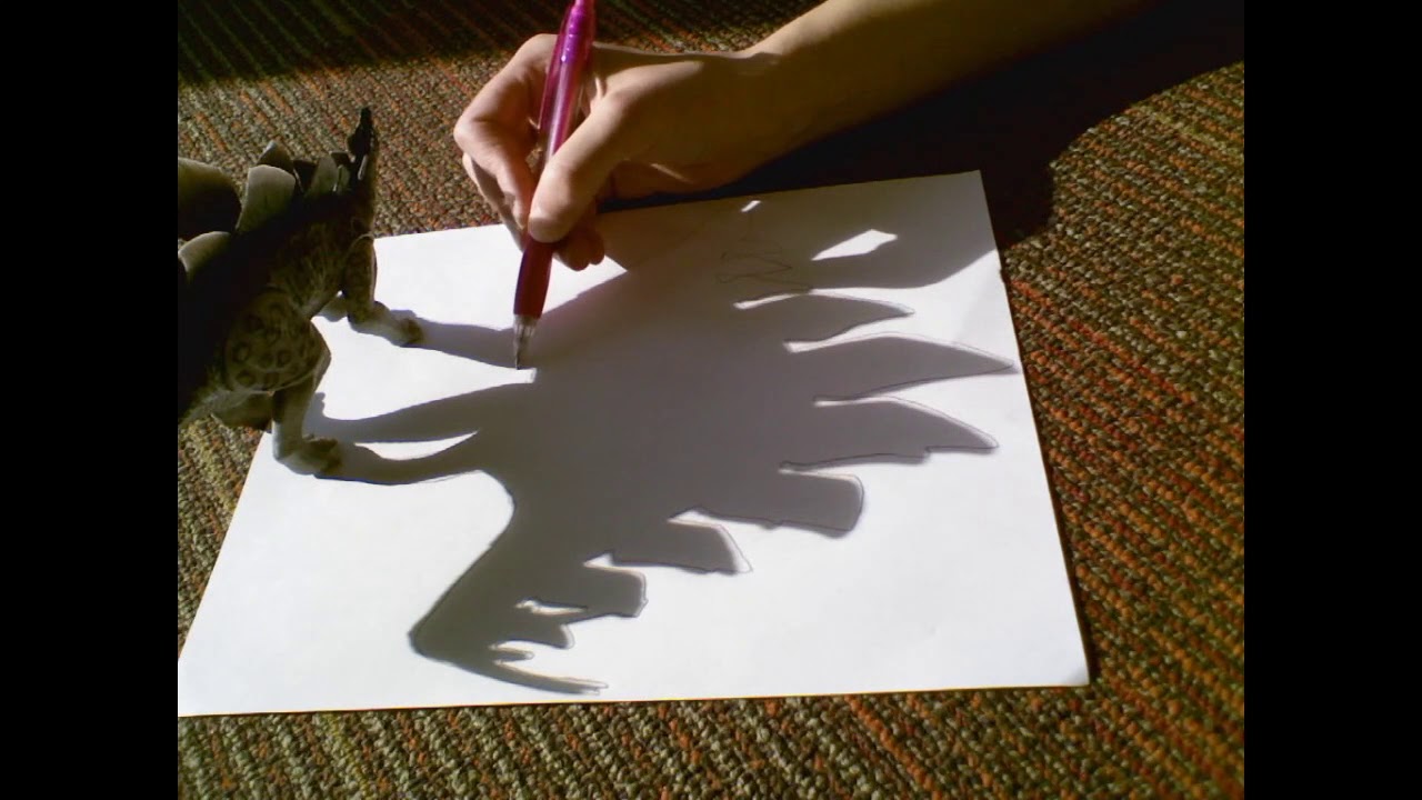 Shadow Drawing: Dinosaur - YouTube