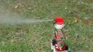 遠隔自動噴射装置 試作２号機　再び噴射実演