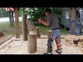 Chainsaw Carving A Morel Mushroom!