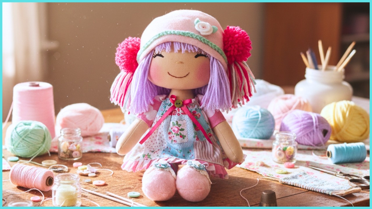 ¡Muy Bonita! Muñeca de Trapo Fácil de Hacer 👧🧵 MOLDES GRATIS!!