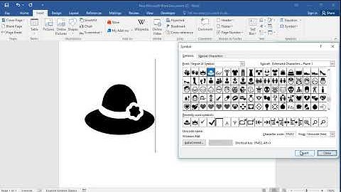 How to insert womens hat symbol in word
