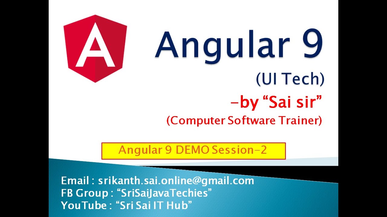 2. Angular 9 Demo Session-2 - YouTube