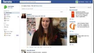 Sophie reading from Facebook ferrets