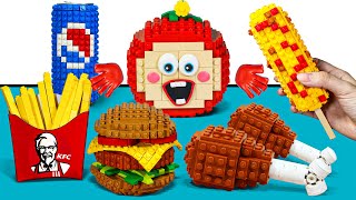 LEGO FOOD Compilation IRL: Eat and Cook Fast Food, Dessert, Fast Food StopMotion Cooking & Asmr