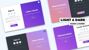 How to make Light and Dark mode toggle | Login and Signup form using HTML CSS and JS