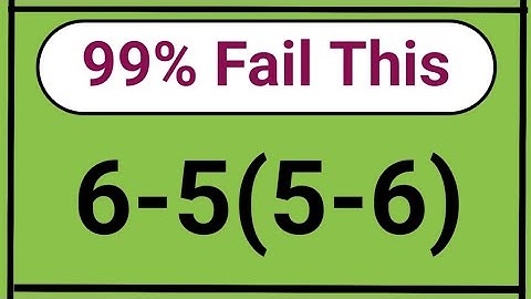 🔥 “6 − 5(5−6) — De meeste mensen ZIJN NIET in staat dit probleem op te lossen!”