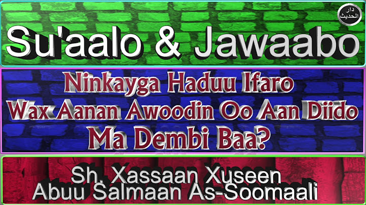 Ninkayga Haduu I faro Wax Aanan Awoodin Oo Aan Diido Ma Dembi Baa || Sh. Xassaan
