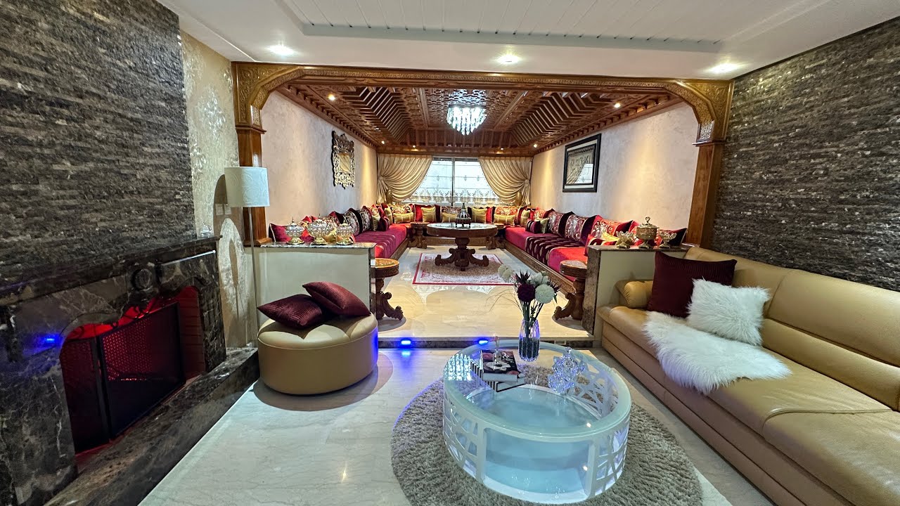 فخامة الشقق البيضاوية 165 متر مفروشة بمنطقة السخور السوداء وسط مدينة الدارالبيضاء 🚨 شقة على شكل فيلا