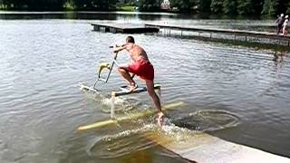 Aquaskipper start ze břehu - bez kolena