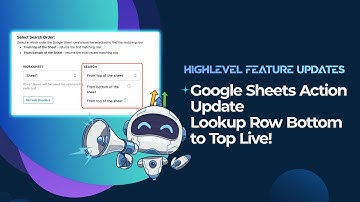 Google Sheets Action Update    Lookup Row Bottom to Top Live!