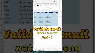 Validate Email Addresses in Excel | Advanced Excel Data Cleaning Trick | Email Validation Formula