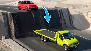 Cars vs Incomplete Road x Ditch Trap x Stairs ▶️ BeamNG Drive