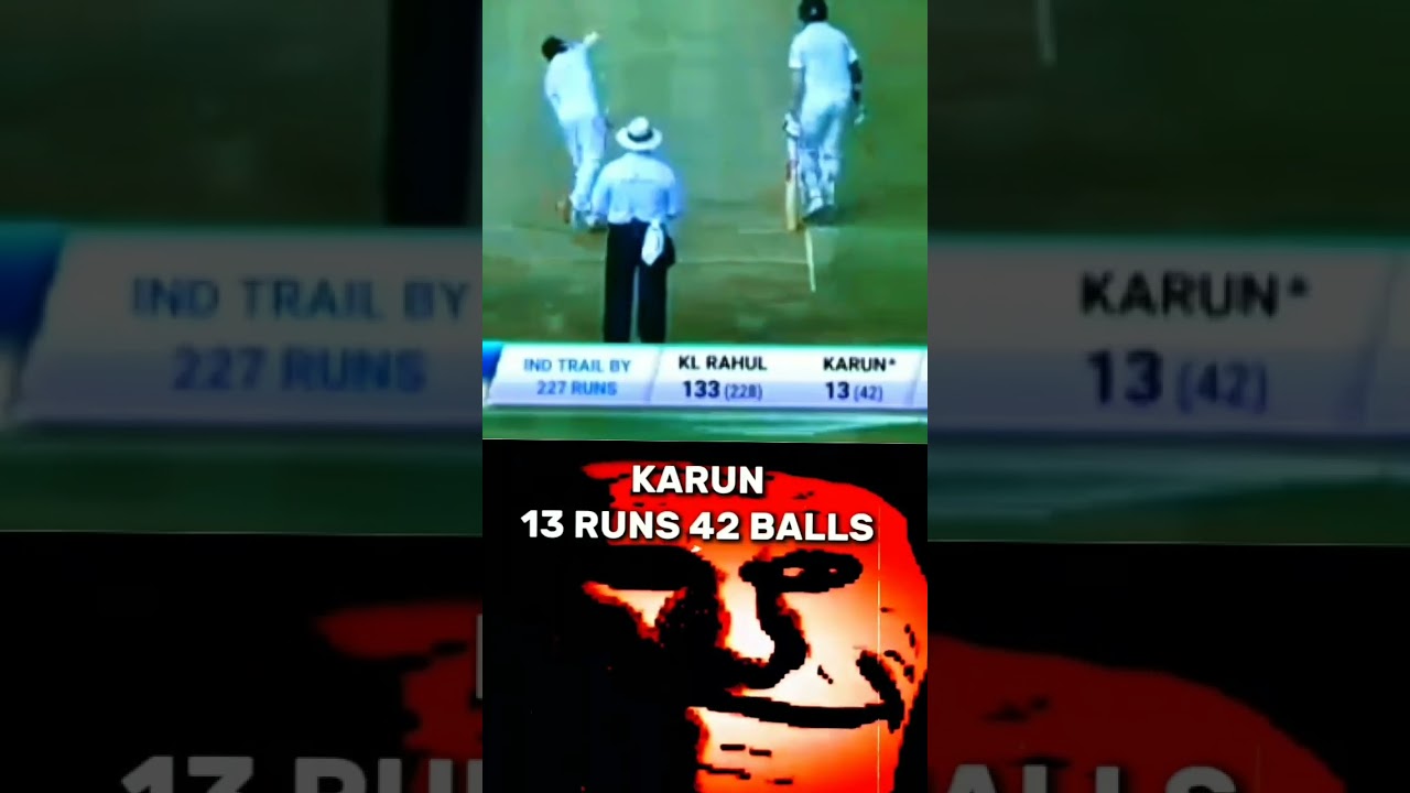 KARUN ON FIRE 🔥 #shorts #viral #cricket #trending #rcb #impossible #music