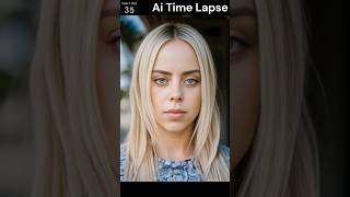 Reverse Aging of Ai Billie Eilish Look Alike #shorts #billieeilish