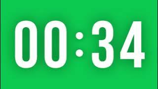 One Minute Timer Countdown Green Screen