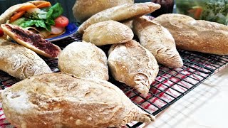 PAN CASERO DE 4 INGREDIENTES, SIN AMASAR/PAN BOLILLO/PAN FRANCÉS/MINIBAGUETTE/BIROTE/PAN CANILLA