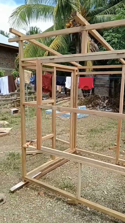 Rangka kayu boothcontainer ukuran 2m x 1.5m