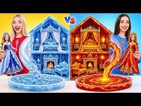 We Build Amazing Doll House Hot vs Cold Challenge | Prank Wars by Multi DO Girls