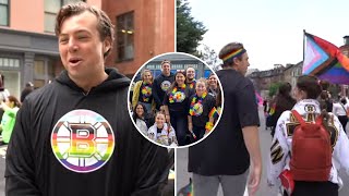 Bruins Defenseman Charlie McAvoy Showing His Support Boston’s 2023 Pride Parade 🏳️‍🌈