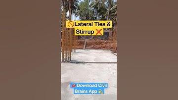 ❌Stirrup or Lateral Ties?😱 #civilengineer #siteengineercourse #civilbrains #civil_engineering