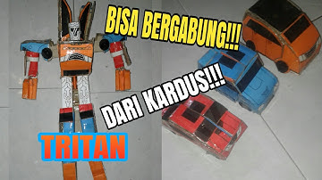 TOBOT TRITAN DARI KARDUS BISA BERUBAH 골판지에서 토봇 CARDBOARD DIY TOBOT TRITAN