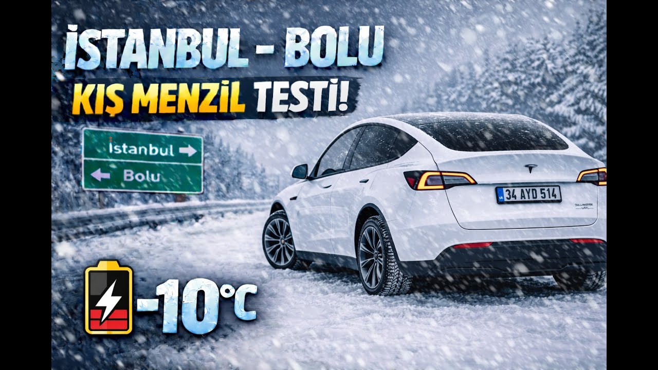 Tesla Model Y LR İstanbul - Bolu  Menzil Testi Kış Ayları Menzil Kaybı Ne Kadar?