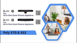 Poly X52 and X70 side-by-side with Zoom Rooms Multi-Stream