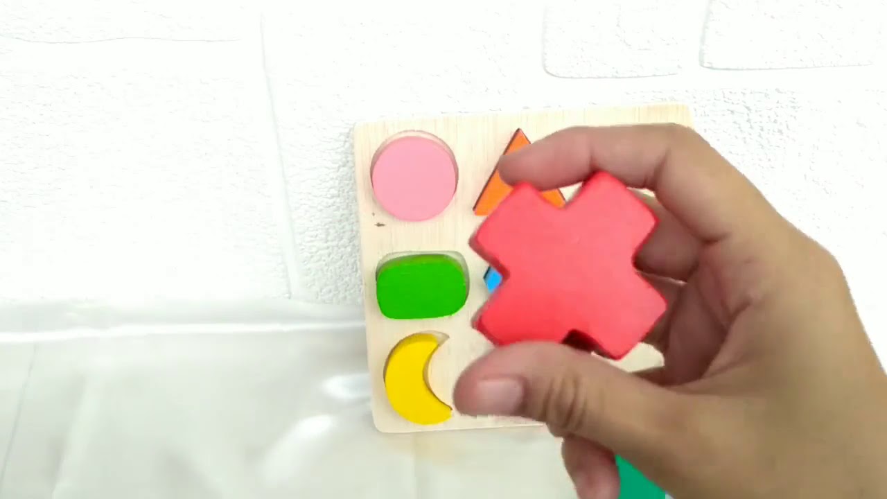 Puzzle Kayu  9 Bentuk Shapes  Timbul YouTube