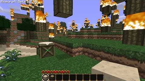 Minecraft Magic Mod: Testing FireBall Wand and The Alien Blood Effect...