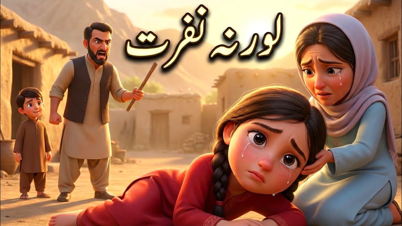 دہ لور نہ نفرت | Father hates daughter | Pashto cartoon story