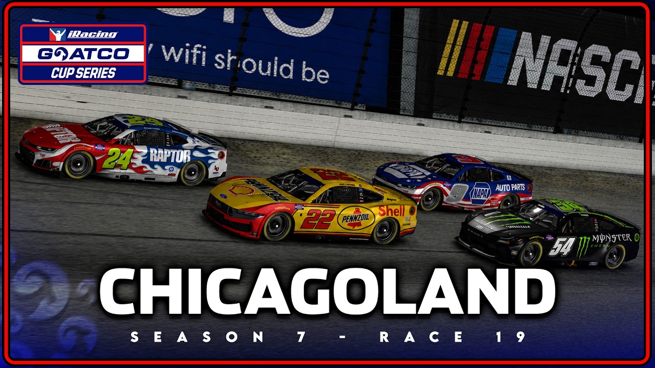 NASCAR iRacing Chicagoland | Goatco Cup Series S7 | Race 19/36