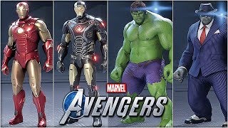 All Costumes - Skins in Marvel's Avengers (2020) - beta