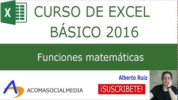 Curso de Excel básico: funciones matemáticas