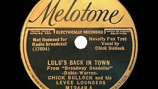 Video thumbnail of "1935 Chick Bullock - Lulu’s Back In Town"