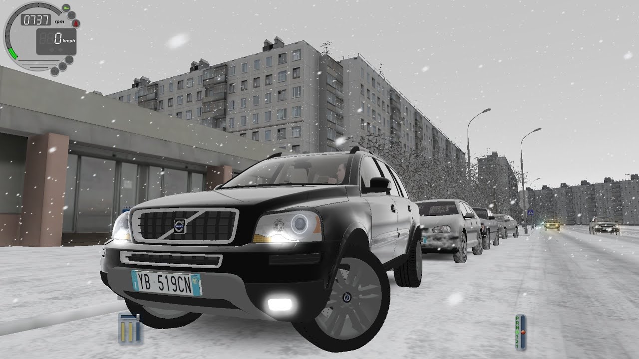Volvo city car driving Volvo city car driving