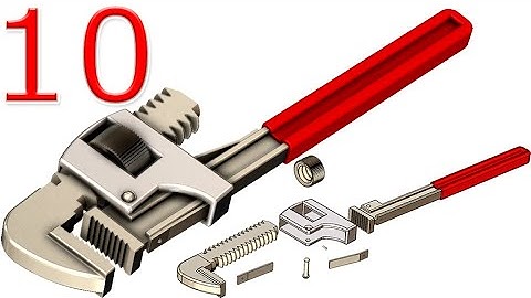 10- Project 17 |Pipe Wrench 2| SolidWorks Tutorial :Handle coat, fillets, motion, trailer
