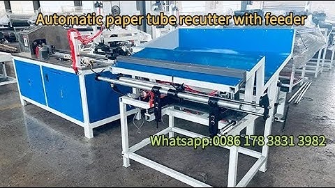Automatic Paper Tube Cutting Machine With Feeder | Machine Color Can Be Customized #papercorecutter