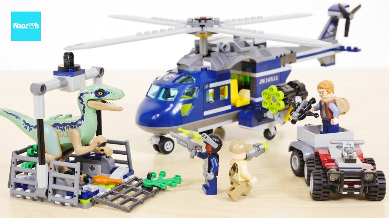 レゴ ジュラシックワールド ブルーのヘリコプター追跡 75928 炎の王国 セット説明4:07～ ／ LEGO Jurassic World  Blue's Helicopter Pursuit