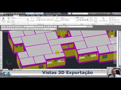 44 Arquitetura - Aula 02, Exportação 3D, Novo curso de REVIT 2015