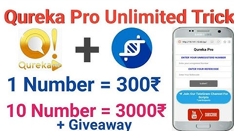 Qureka pro Unlimited Trick | + Giveaway | Qureka pro refer bypass | Qureka pro script | Qureka pro p