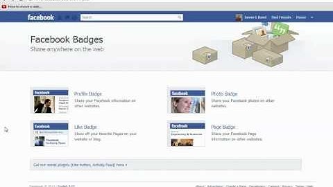 How to create a Facebook Badge for a web site