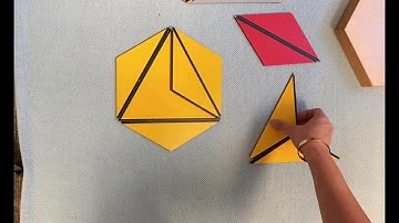 Constructive Triangle - Large Hexagonal Box. Montessori Sensorial Lesson