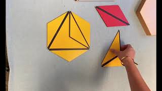 How to Present the Constructive Triangles Large Hexagonal Box | Montessori Sensorial Lesson AMI
