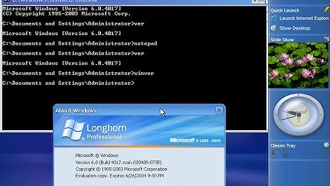 Installing Windows Longhorn build 4017
