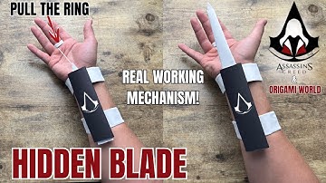 Origami Hidden Blade Tutorial From Assassins Creed | DIY Hidden Blade From Easy Origami World
