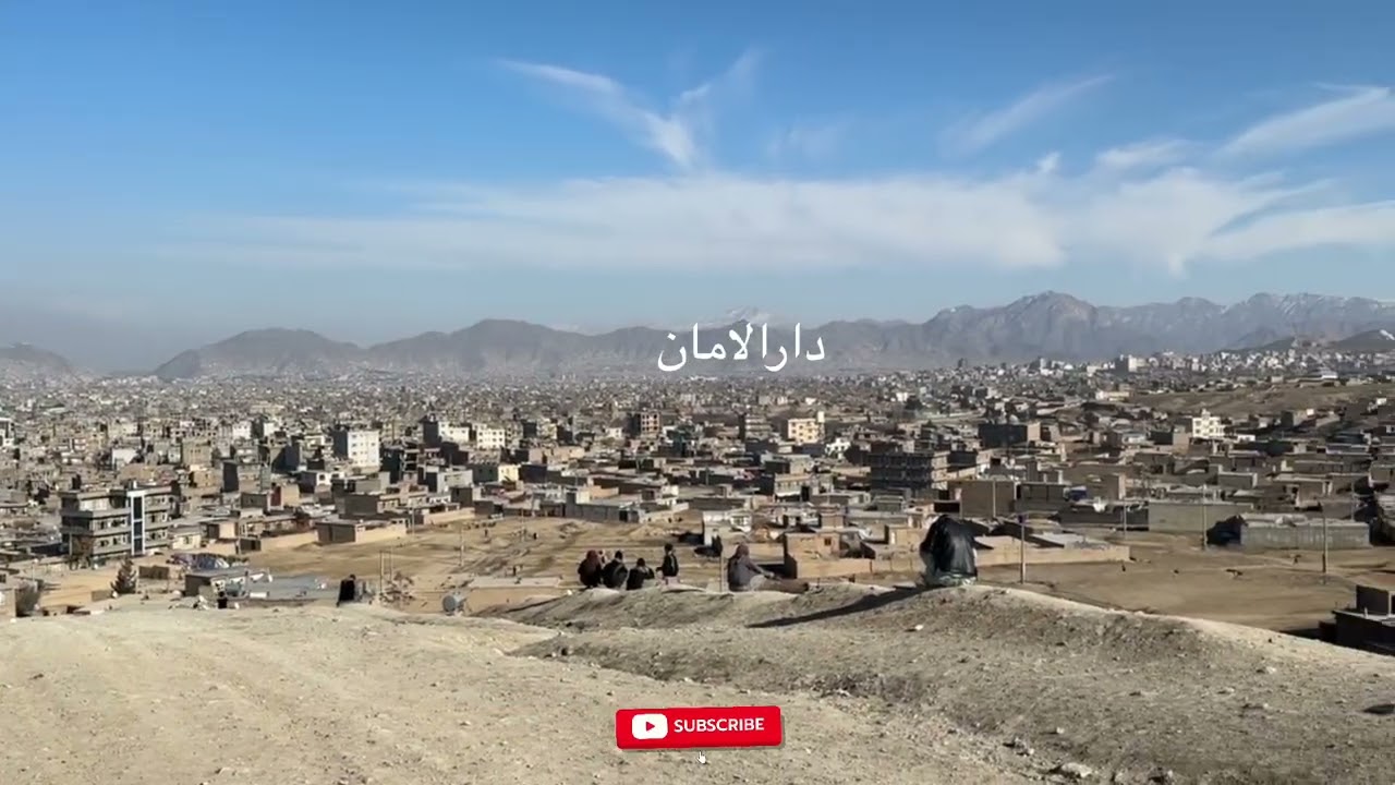 نمای زیبا از غرب شهر کابل و هوای نسبتا پاک