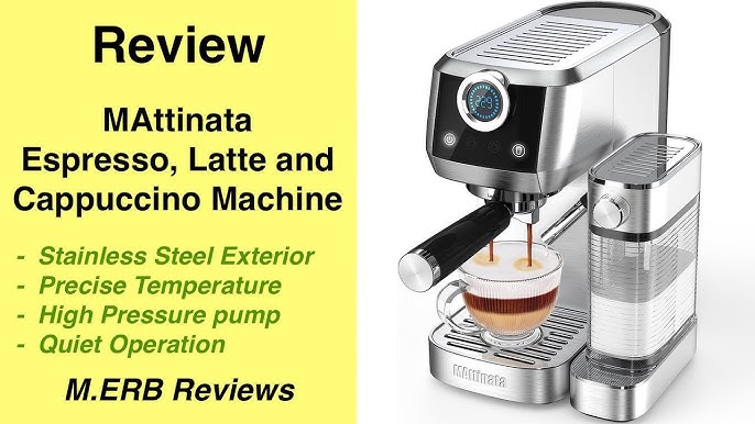 MAttinata Espresso Machine, 20 BAR Espresso Maker With Milk