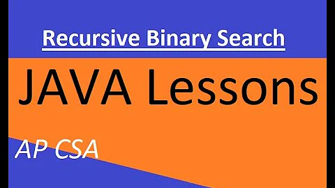 AP CSA Unit 10 Recursive Binary Search